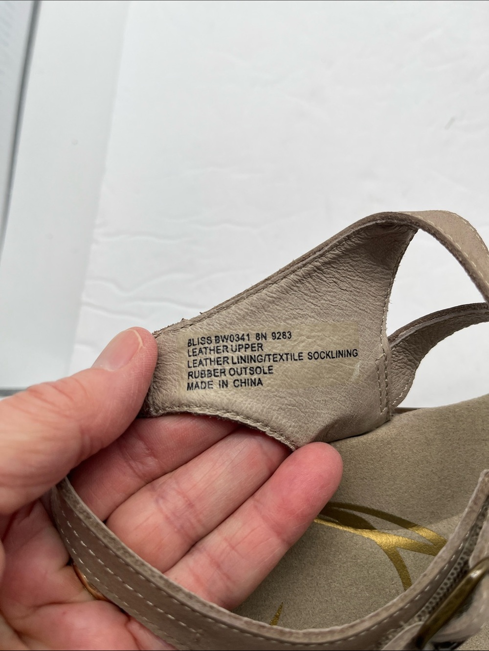 Abeo Bliss Biosystem Taupe Suede Strappy Sandals Metallic Women’s 8N Comfort - Picture 3 of 12